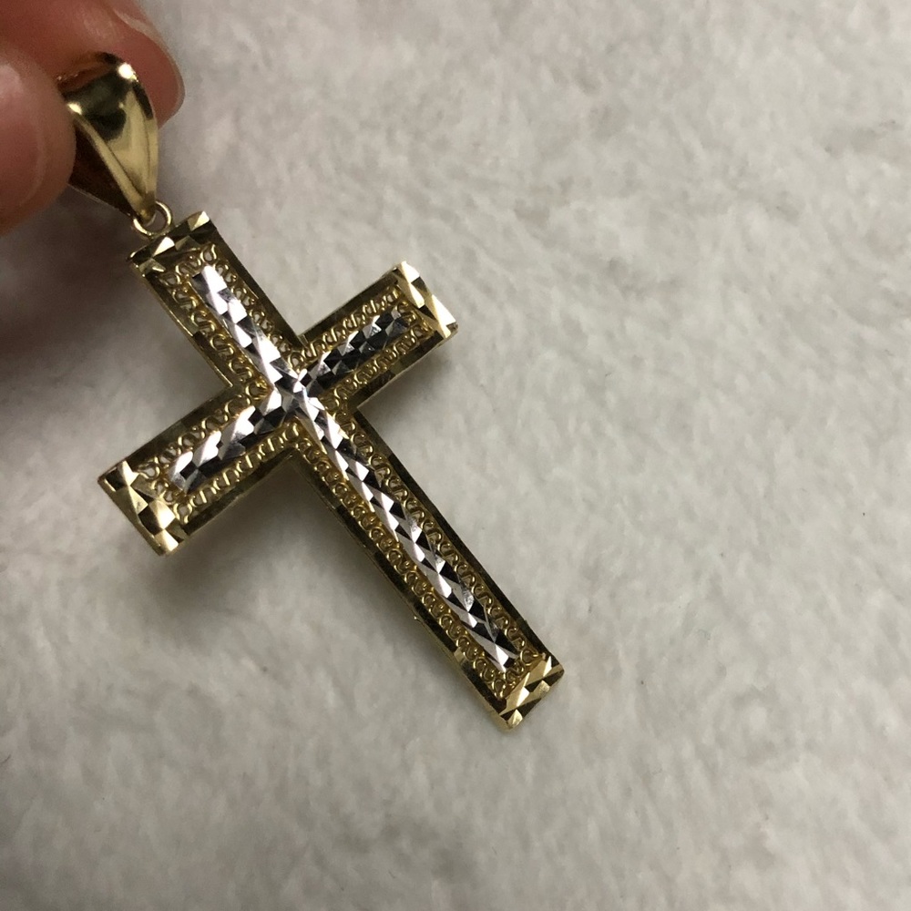 Gold cross pendent